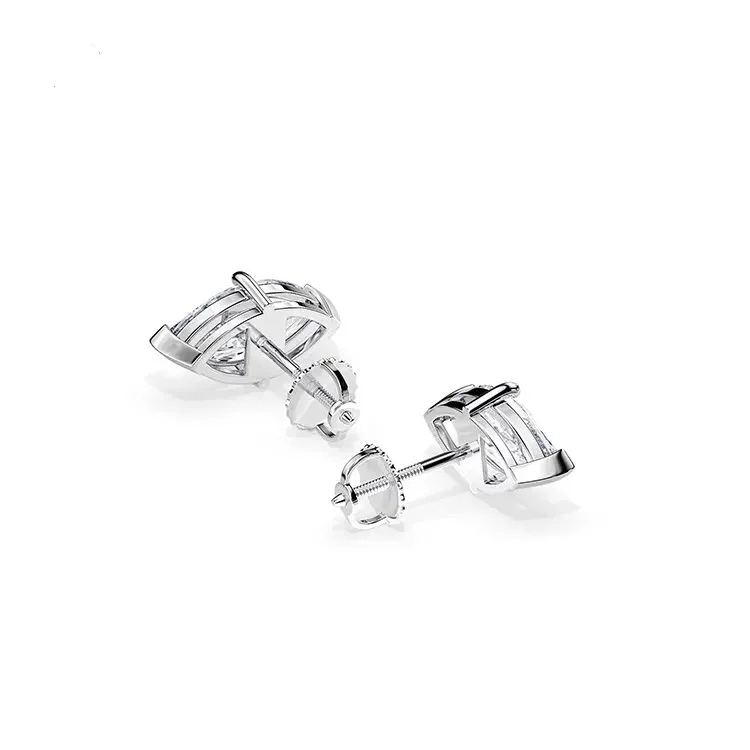 9ct Gold Marquise Cut Moissanite Studs 1.0ct - Image 7