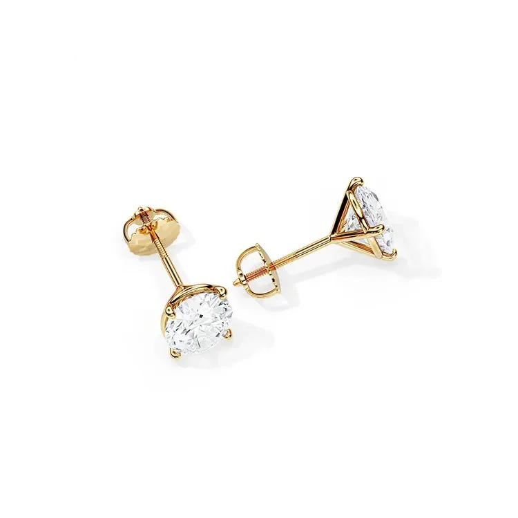 9ct Moissanite 1.0ct Oval Solitaire 4-Claw Stud Earrings - Image 10