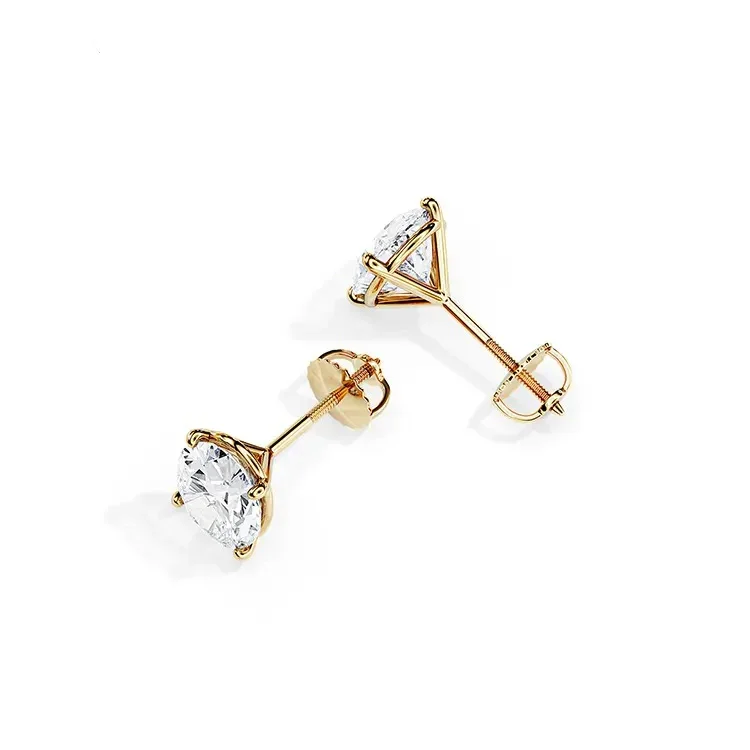 9ct Moissanite 1.0ct Oval Solitaire 4-Claw Stud Earrings - Image 9