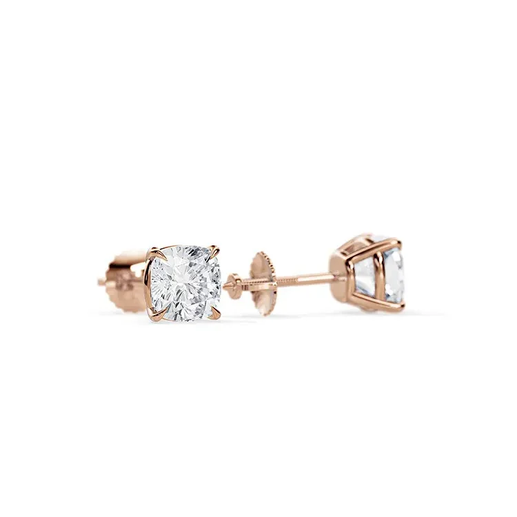 9ct Moissanite 1.0ct Solitaire 4-Claw Stud Earrings - Image 6