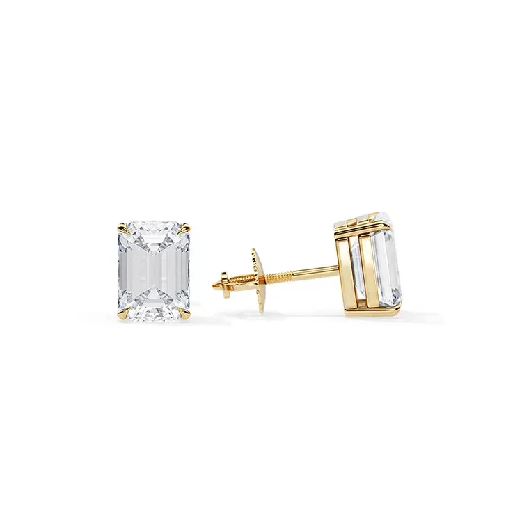 9ct Moissanite 1.0ct Solitaire 4-Claw Stud Earrings - Image 7