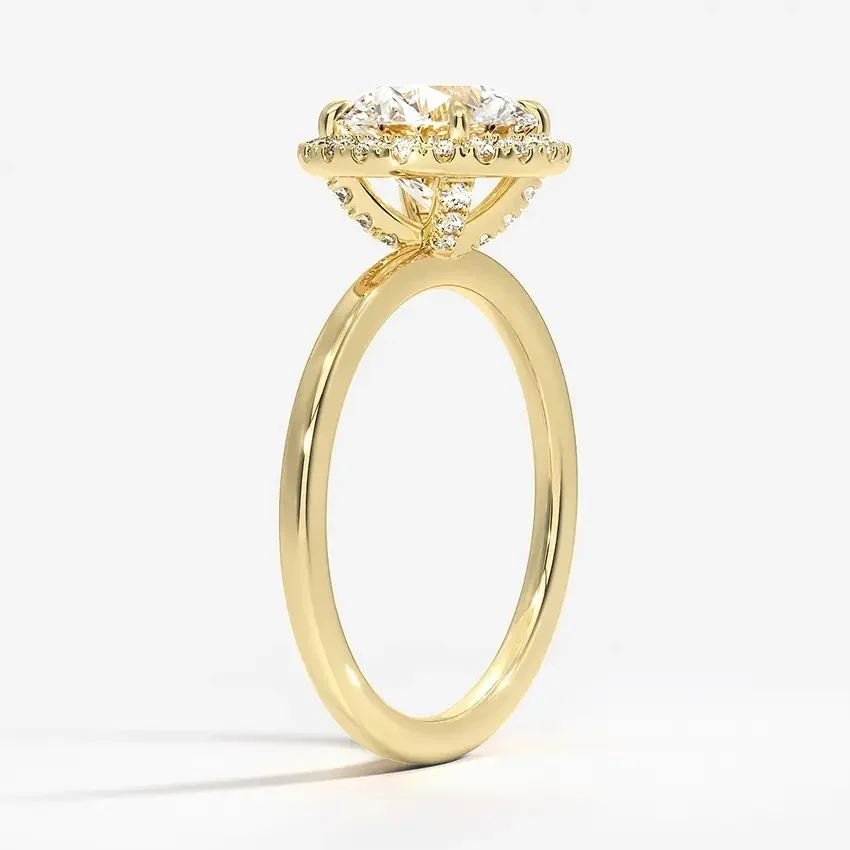Halo Round Cut Engagement Ring - Image 2