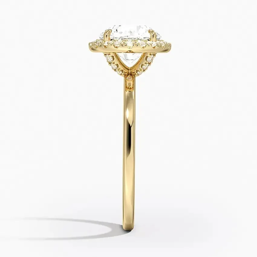 Halo Round Cut Engagement Ring - Image 4
