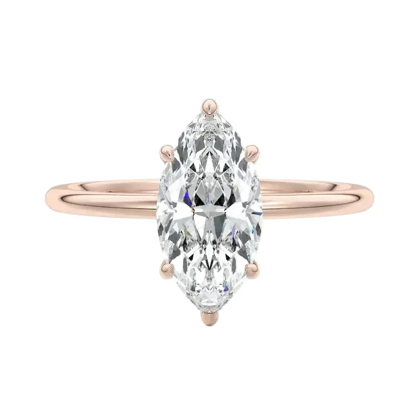 Marquise Cut Hidden Halo Solitaire Engagement Ring | ApolloGem Cape Town - Image 5