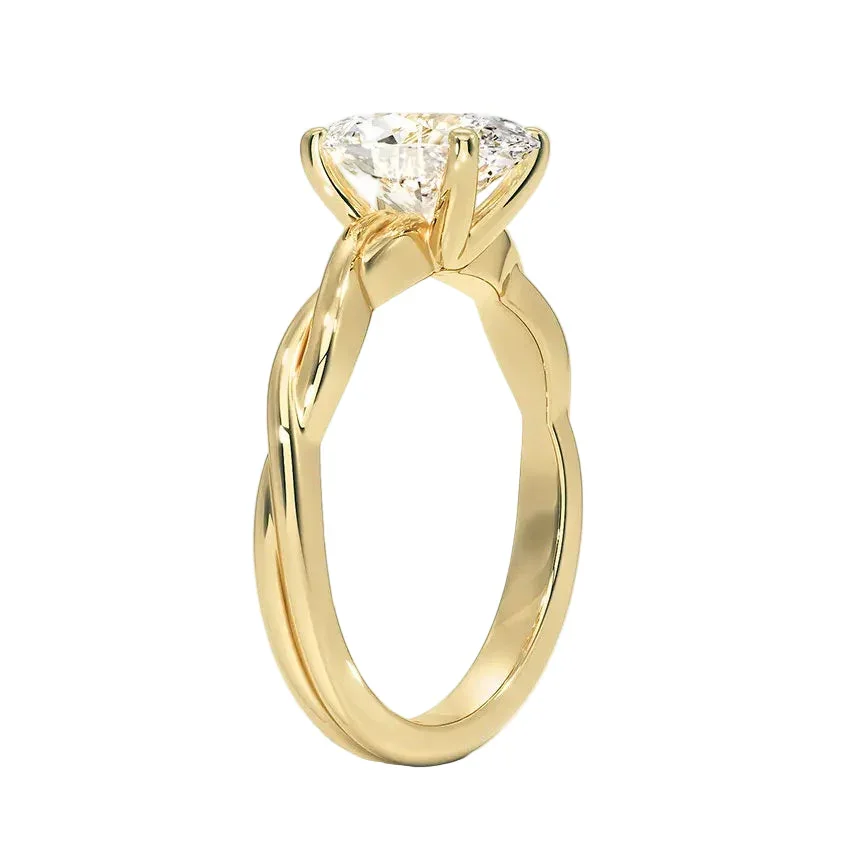 Oval Twisted – Graceful Infinity Solitaire - Image 2