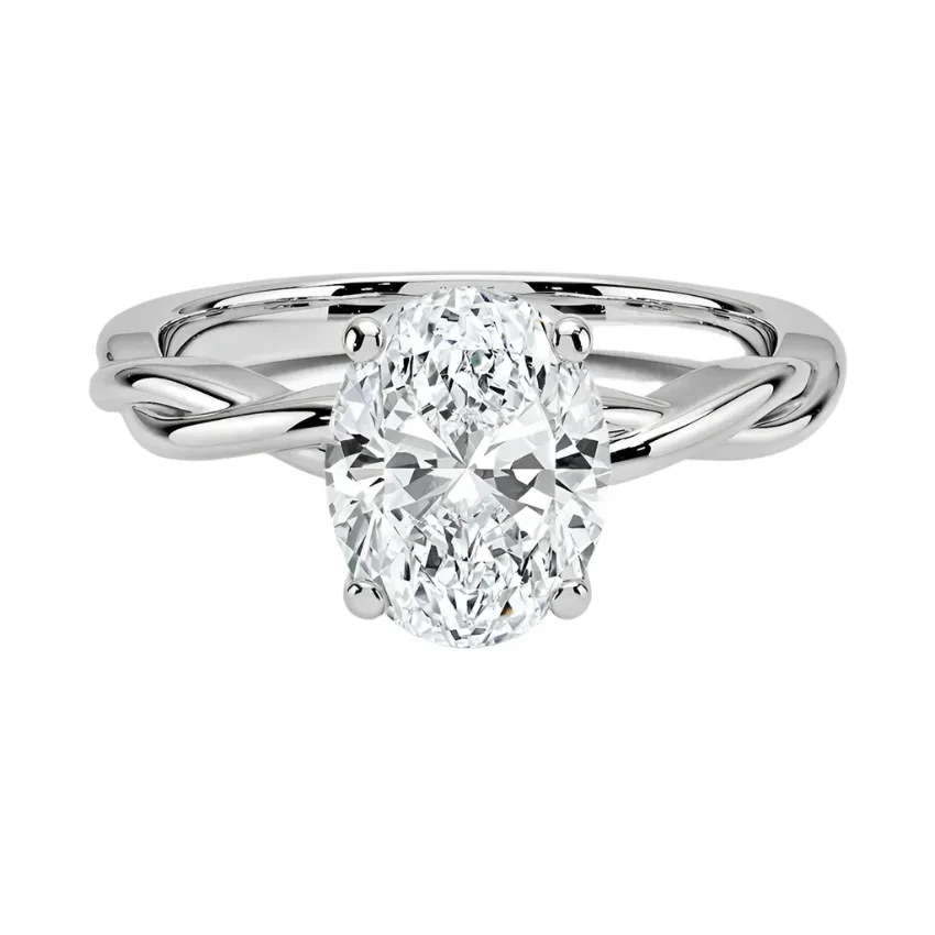Oval Twisted – Graceful Infinity Solitaire - Image 4