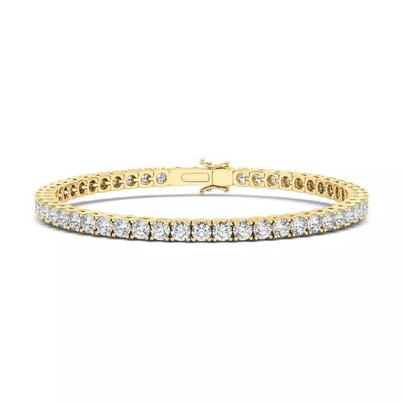 Round Cut Moissanite Tennis Bracelet - Image 3