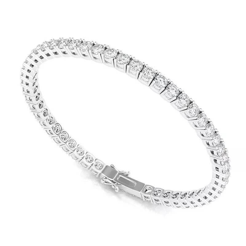 Round Cut Moissanite Tennis Bracelet - Image 4
