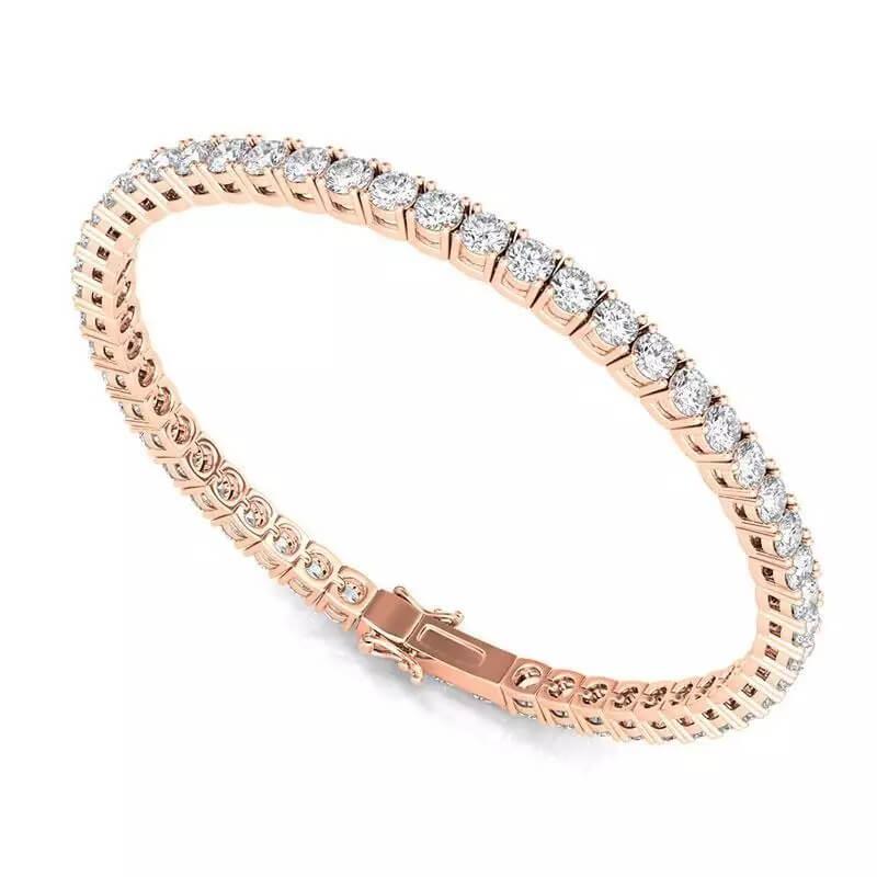 Round Cut Moissanite Tennis Bracelet - Image 6