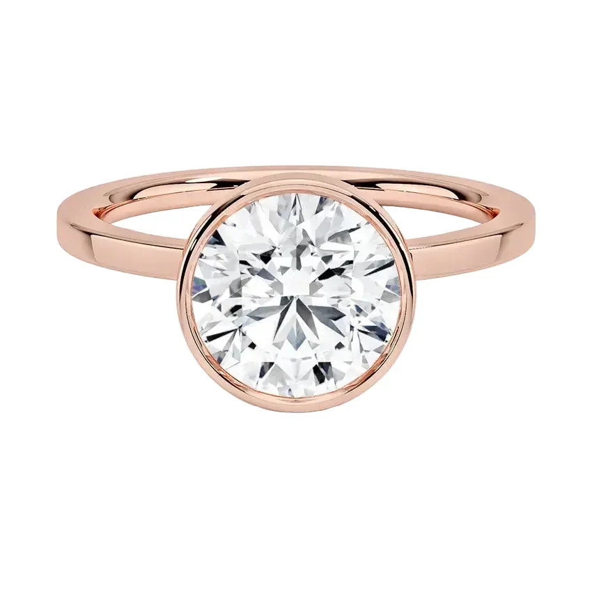 The Architectural Round – Flat Band Bezel Ring - Image 3