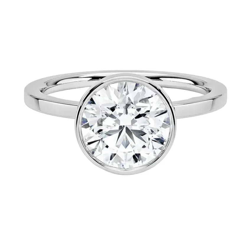 The Architectural Round – Flat Band Bezel Ring - Image 5
