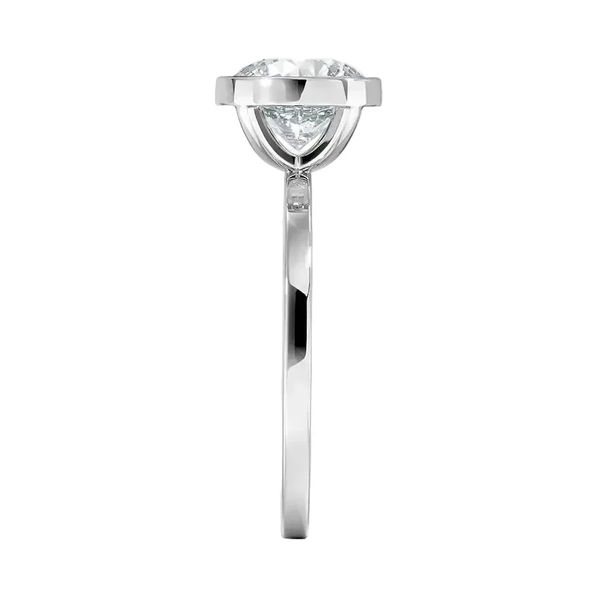 The Architectural Round – Flat Band Bezel Ring - Image 7