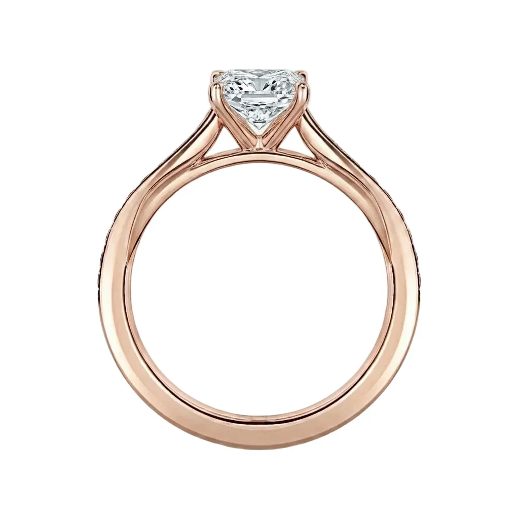 The Classic Channel Oval – Channel Set Moissanite Ring - Image 4