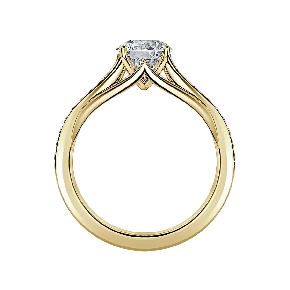 The Classic Channel Round – Channel Set Moissanite Ring - Image 2