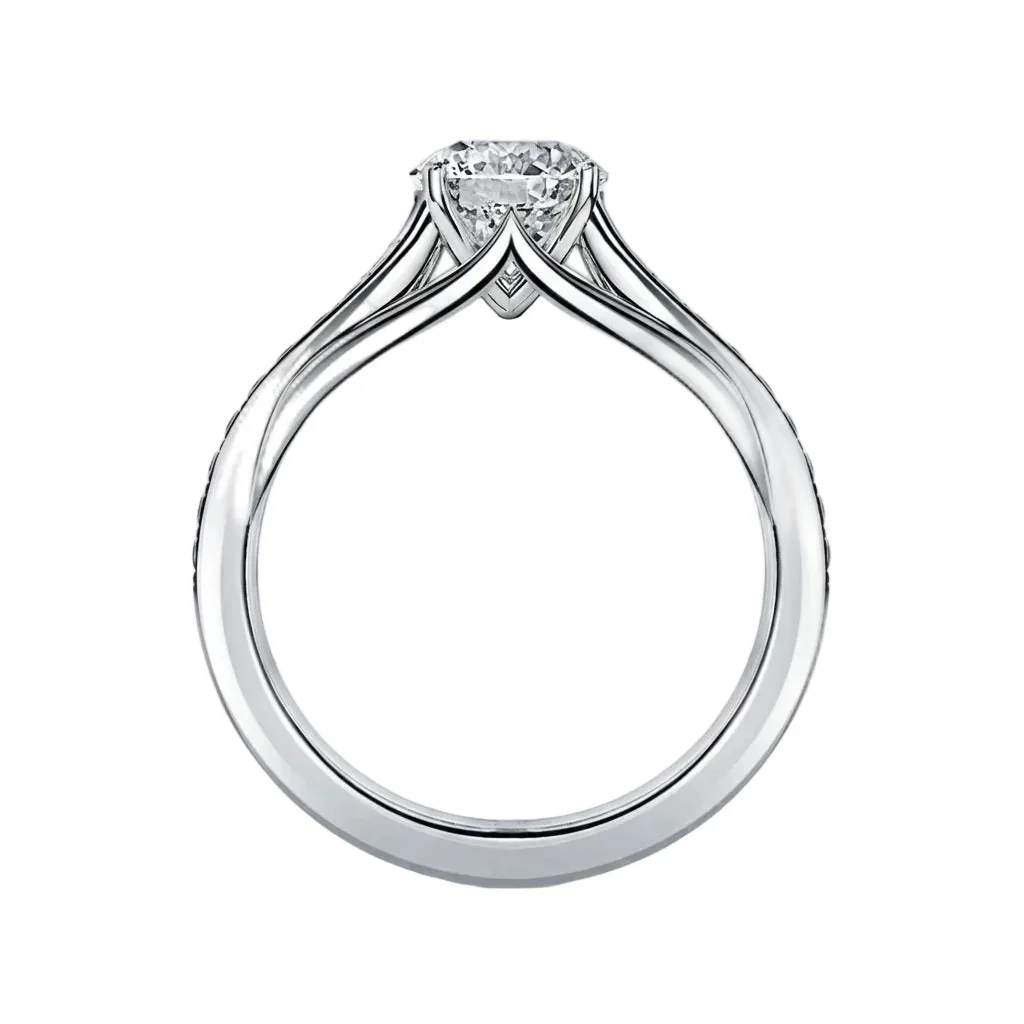 The Classic Channel Round – Channel Set Moissanite Ring - Image 4