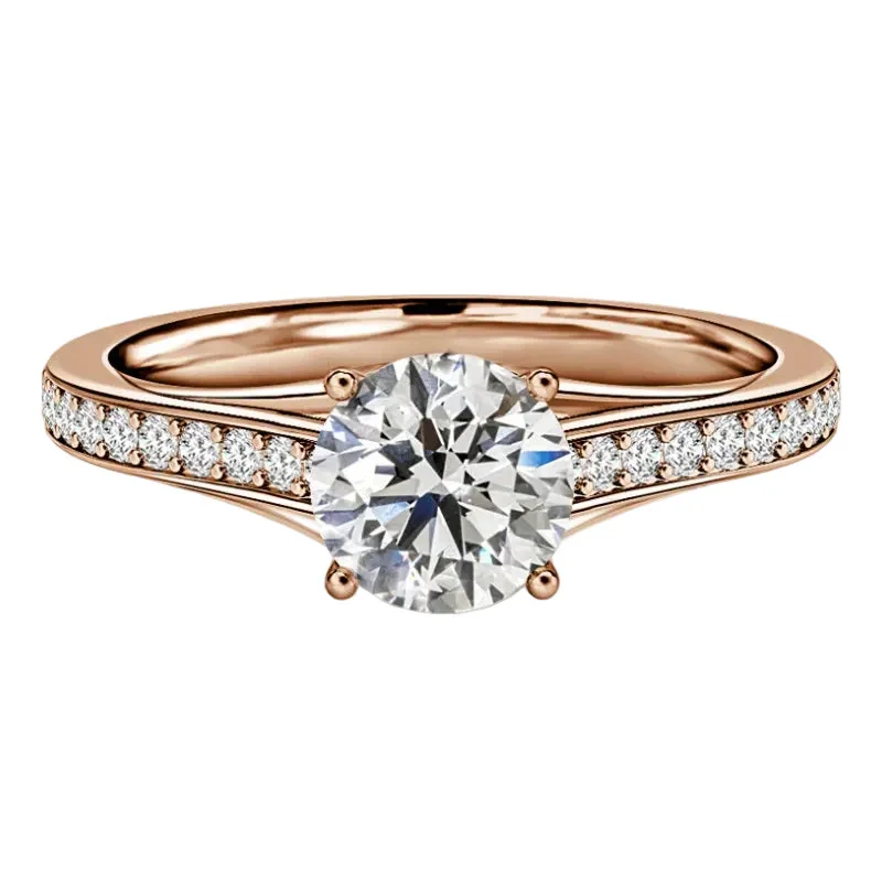 The Classic Channel Round – Channel Set Moissanite Ring - Image 5