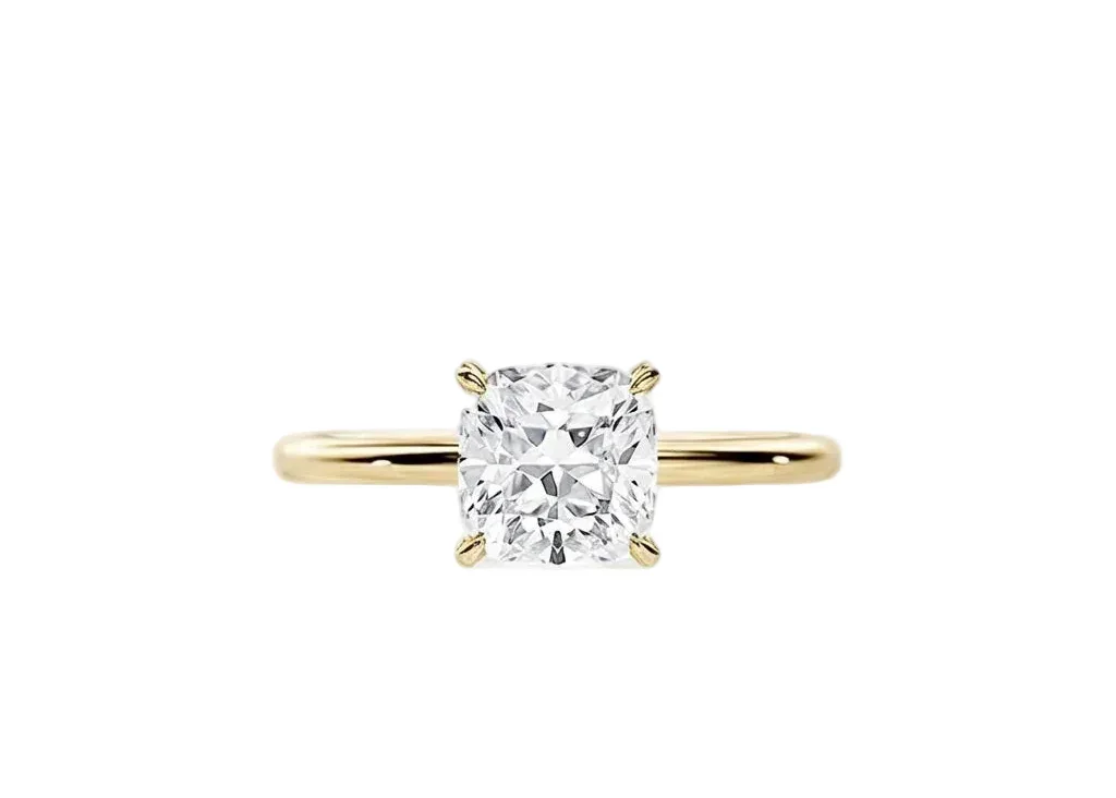 The Classic Cushion – Solitaire Moissanite Engagement Ring