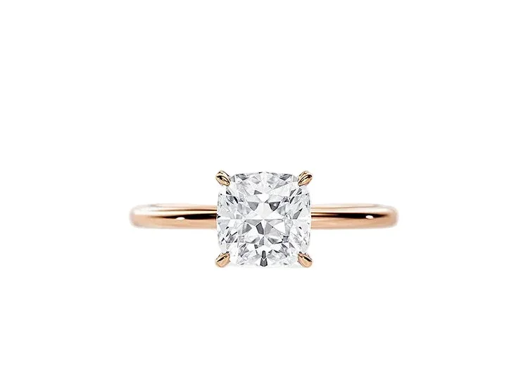 The Classic Cushion – Solitaire Moissanite Engagement Ring - Image 4