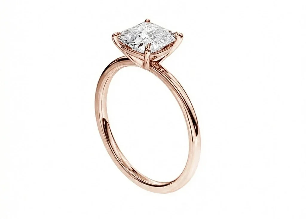The Classic Cushion – Solitaire Moissanite Engagement Ring - Image 5