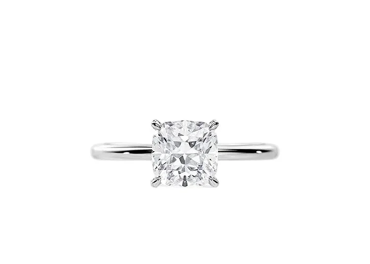 The Classic Cushion – Solitaire Moissanite Engagement Ring - Image 7