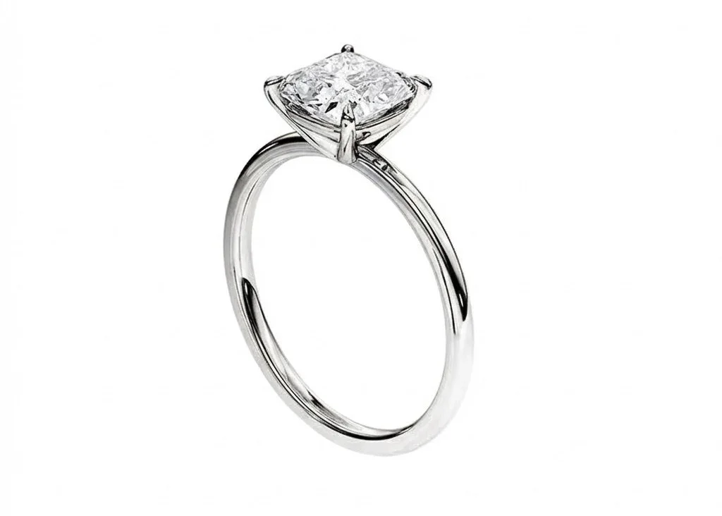 The Classic Cushion – Solitaire Moissanite Engagement Ring - Image 8