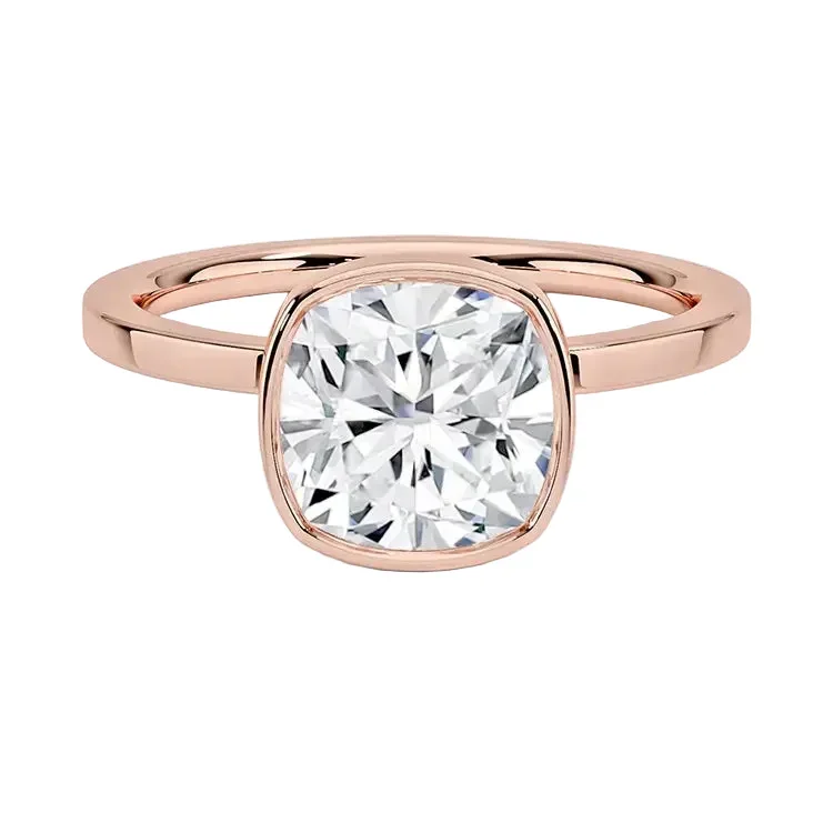 The Cushion Bezel – Modern Gold Solitaire - Image 3