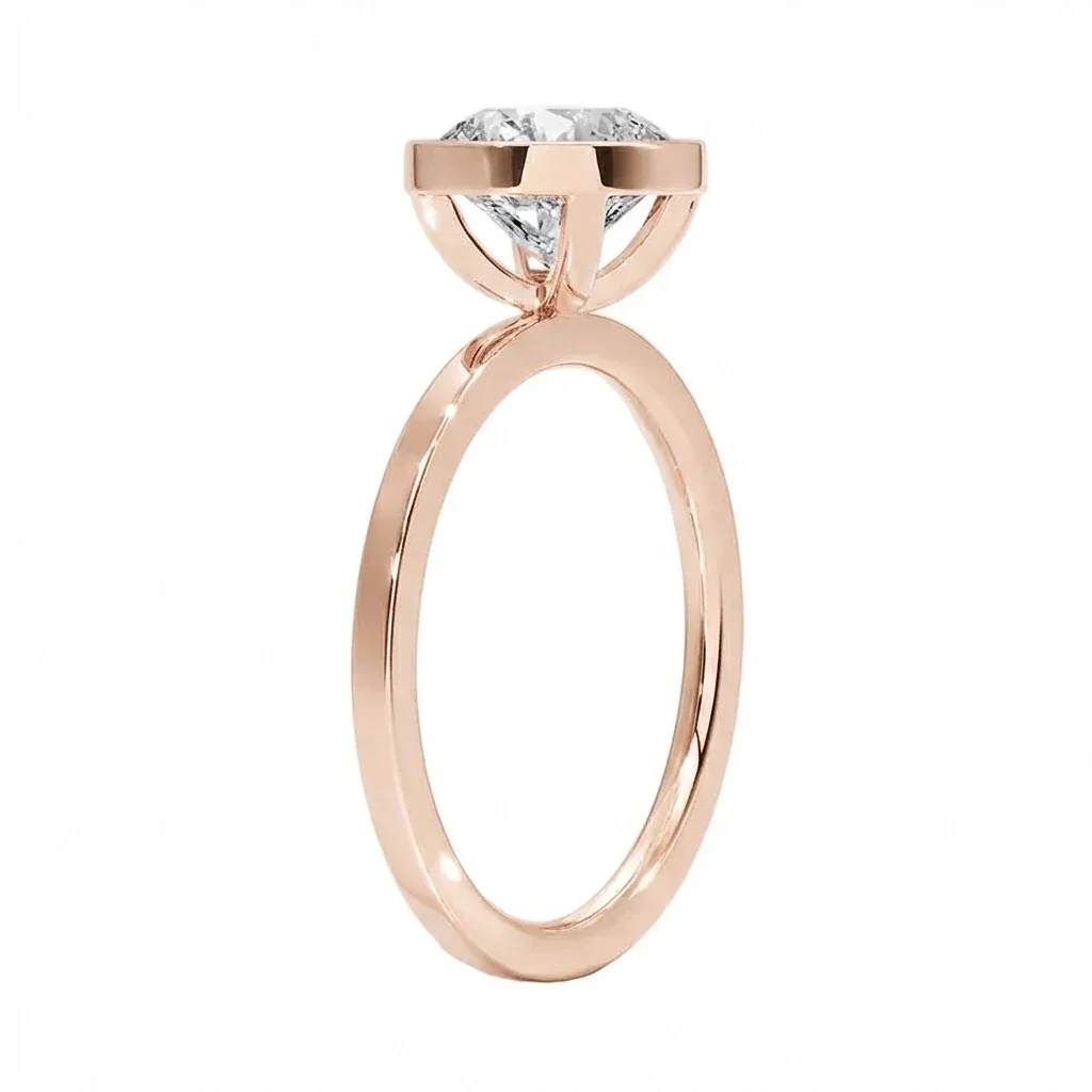 The Cushion Bezel – Modern Gold Solitaire - Image 4