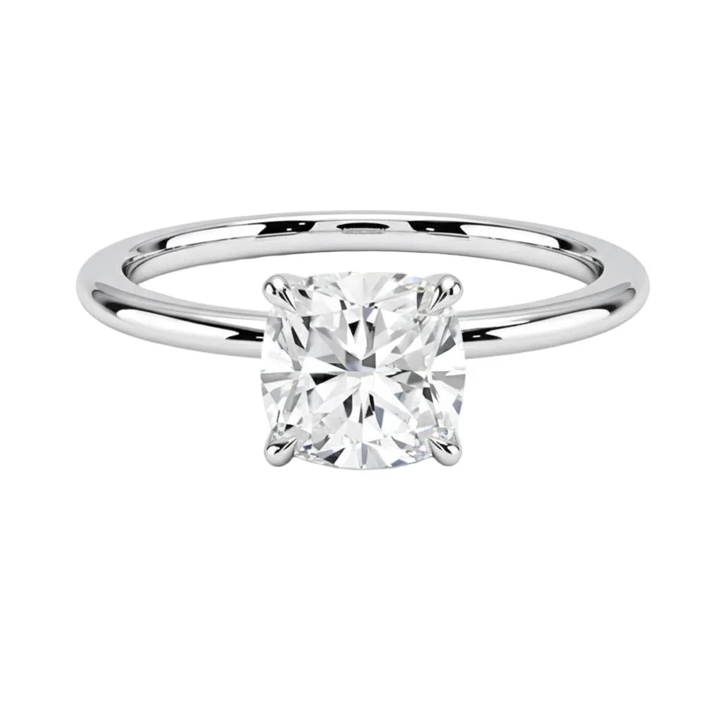 The Cushion Classic – Radiant Square Solitaire - Image 4