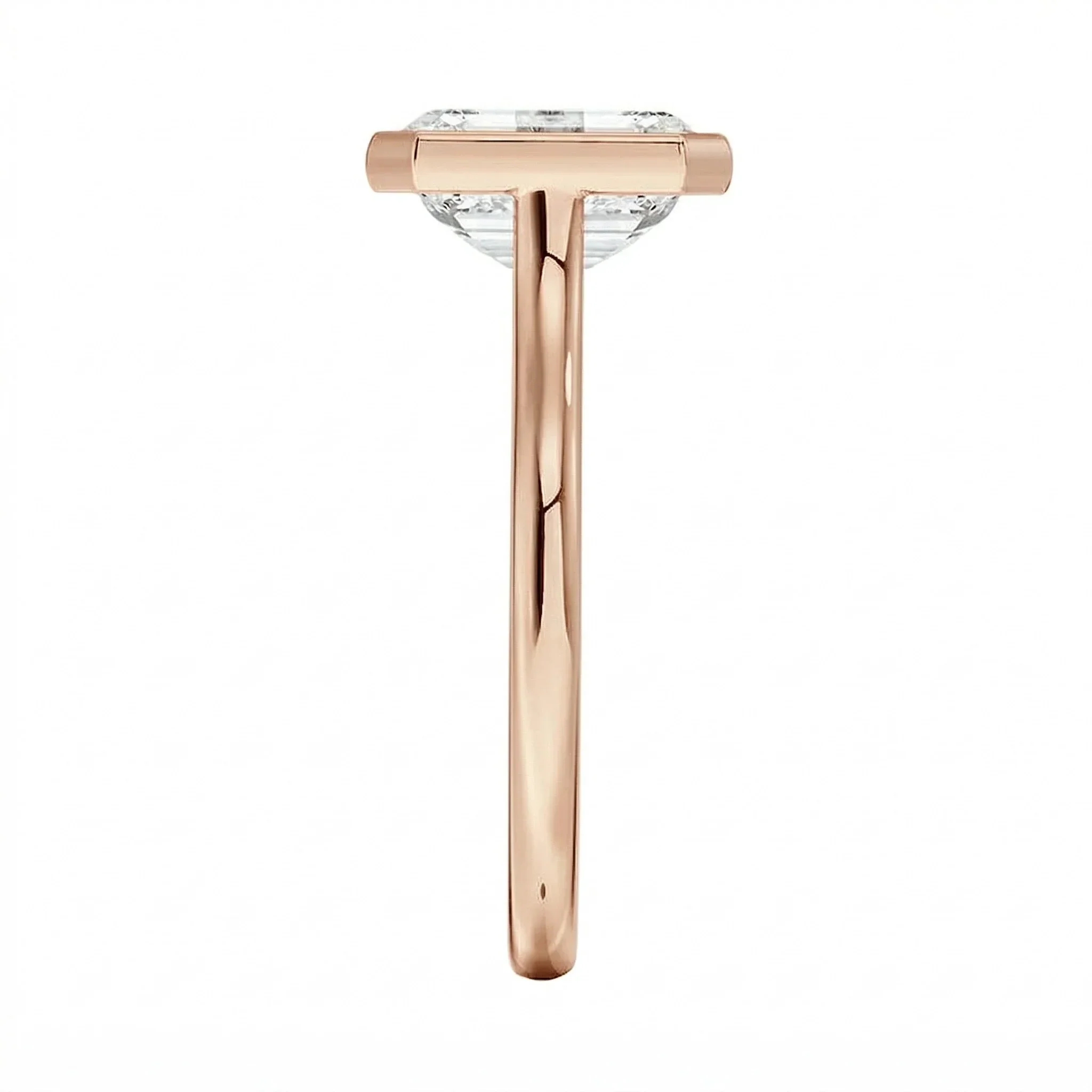 The Cushion Tube – Bezel Set Round Band Ring - Image 6
