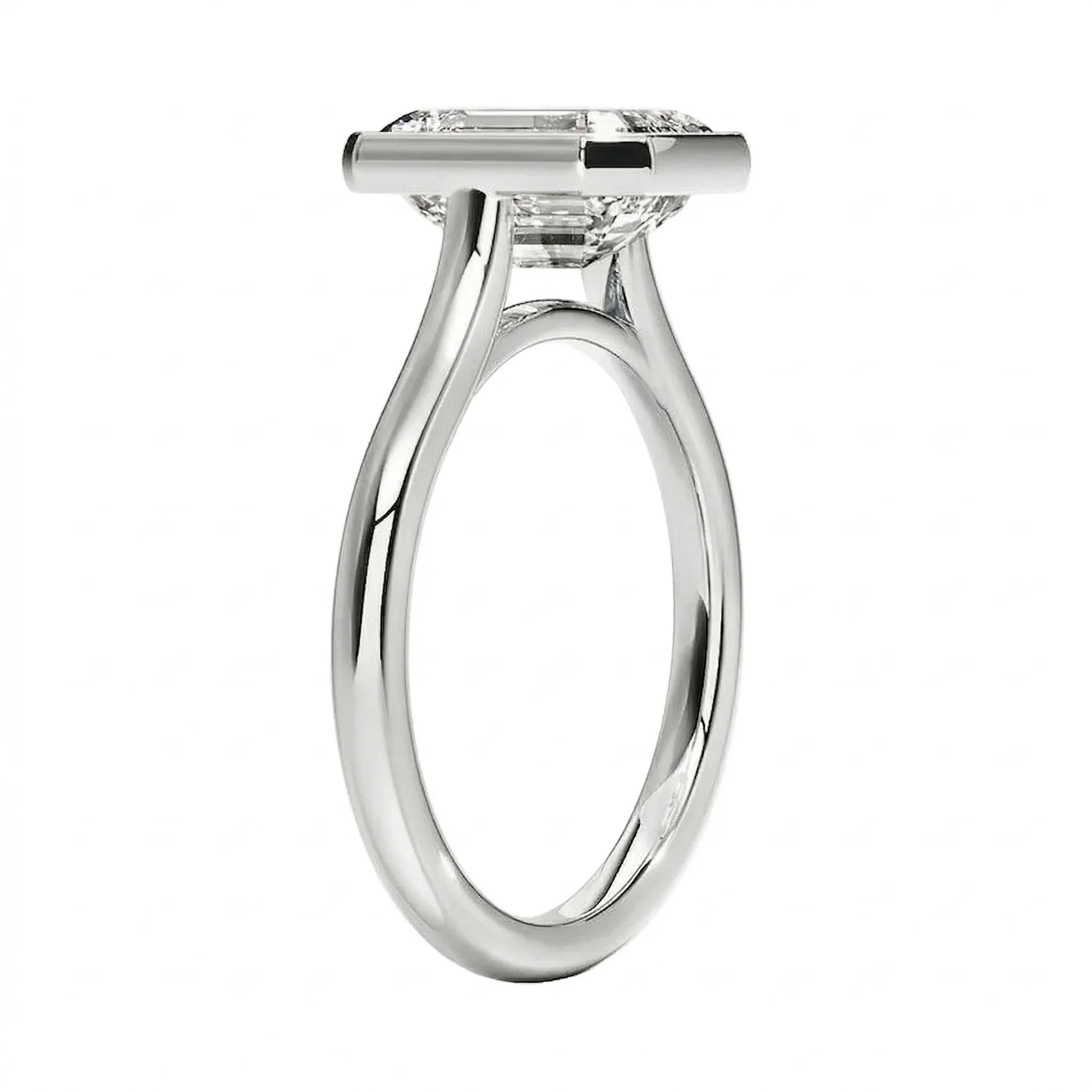 The Cushion Tube – Bezel Set Round Band Ring - Image 8