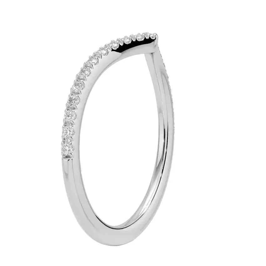 The Elegant Chevron – Pavé V-Shape Band - Image 6
