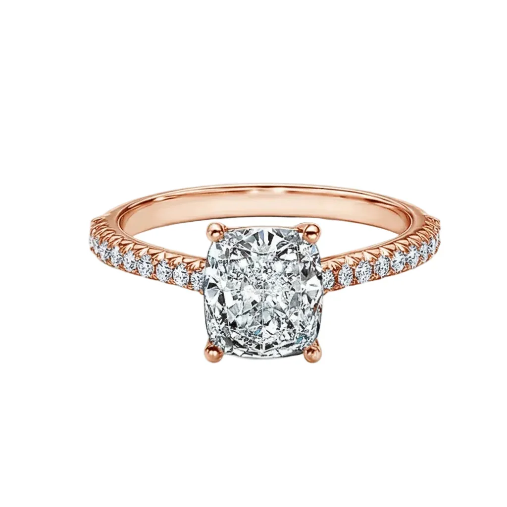 The Elongated Cushion Pavé – Eternal Radiance Band - Image 4