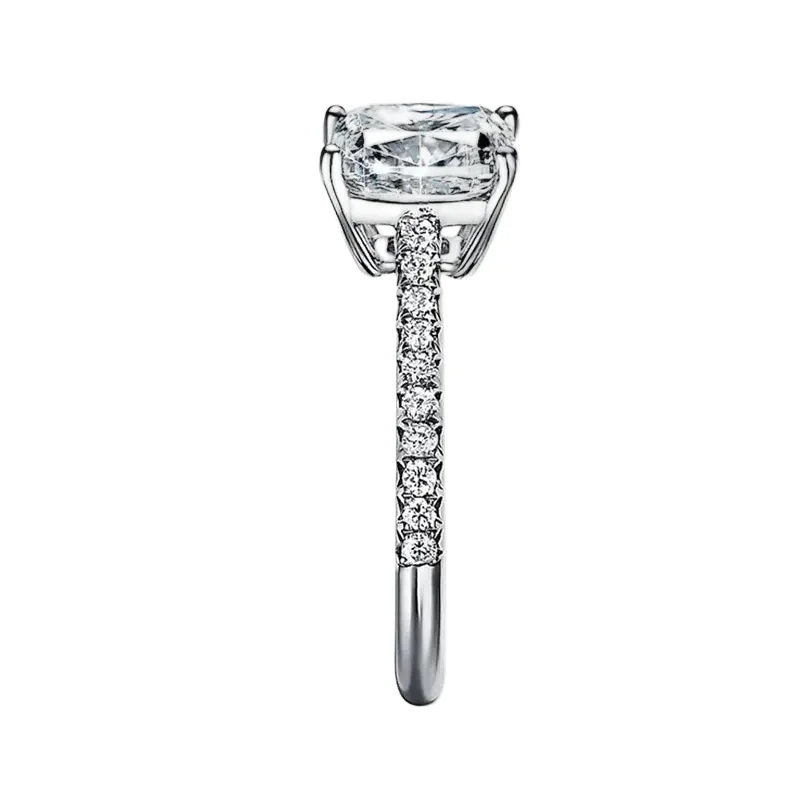 The Elongated Cushion Pavé – Eternal Radiance Band - Image 9
