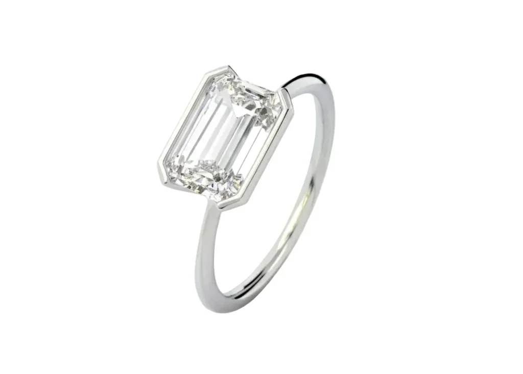 The Emerald Column – Modern East-West Solitaire - Image 5