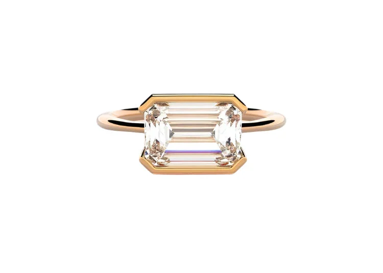 The Emerald Column – Modern East-West Solitaire - Image 6
