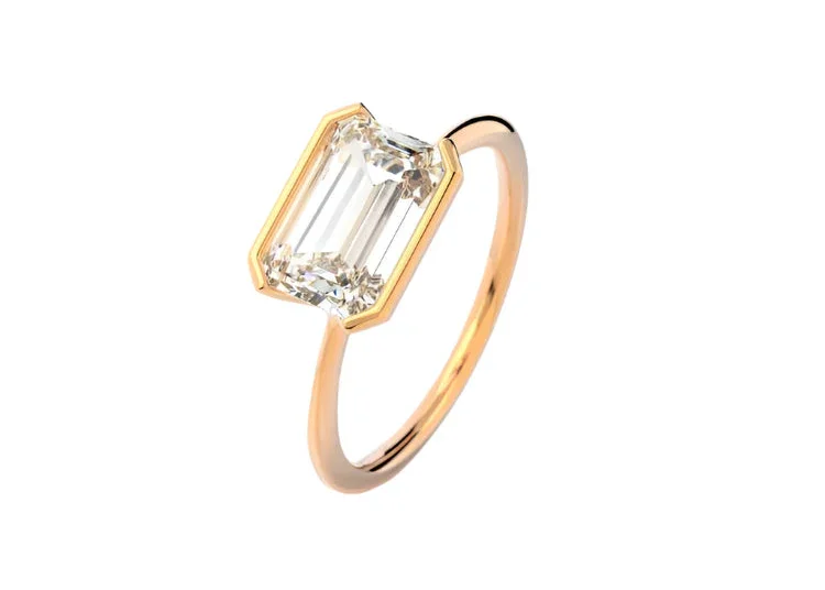 The Emerald Column – Modern East-West Solitaire - Image 7