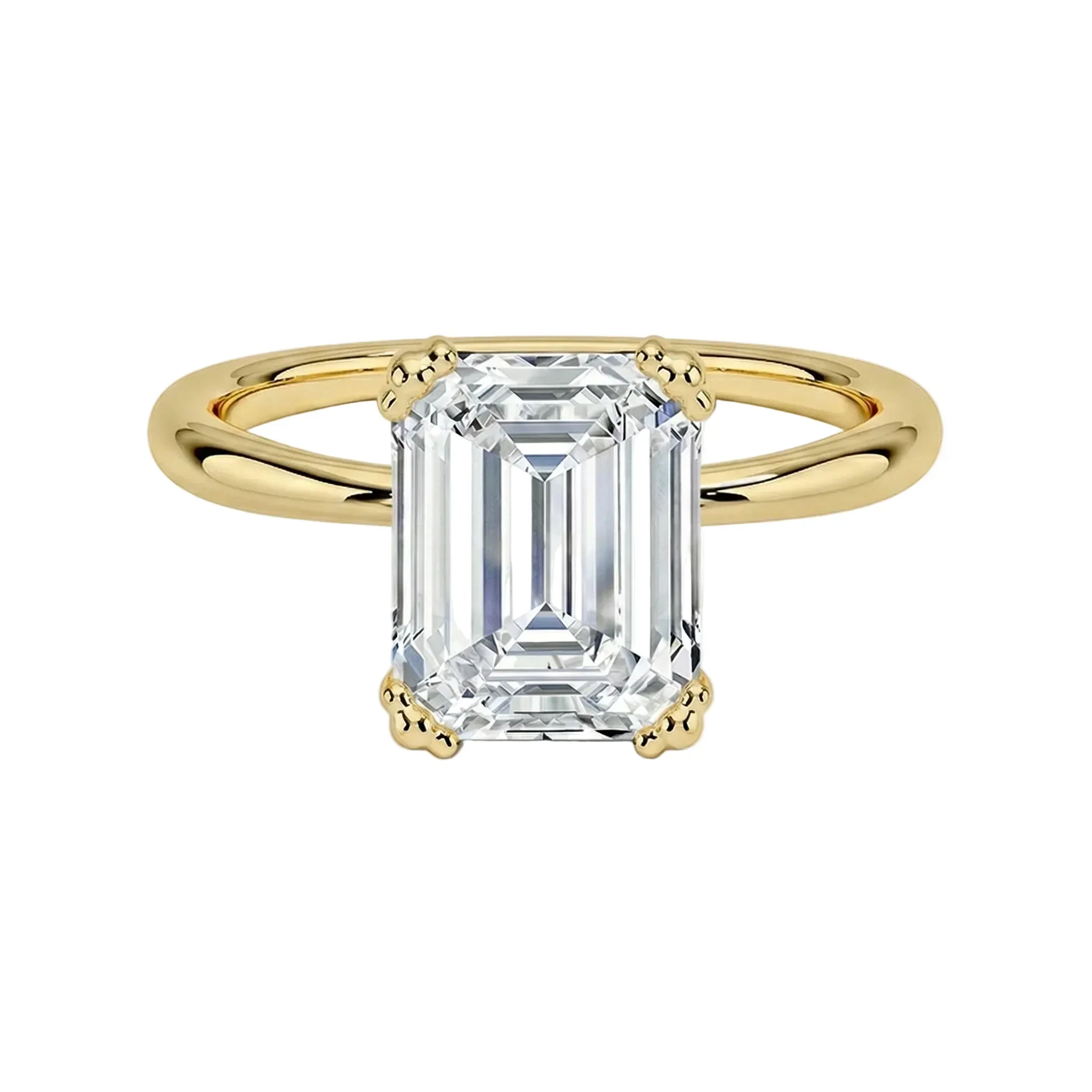 The Emerald Double Claw – Royal Step-Cut Solitaire