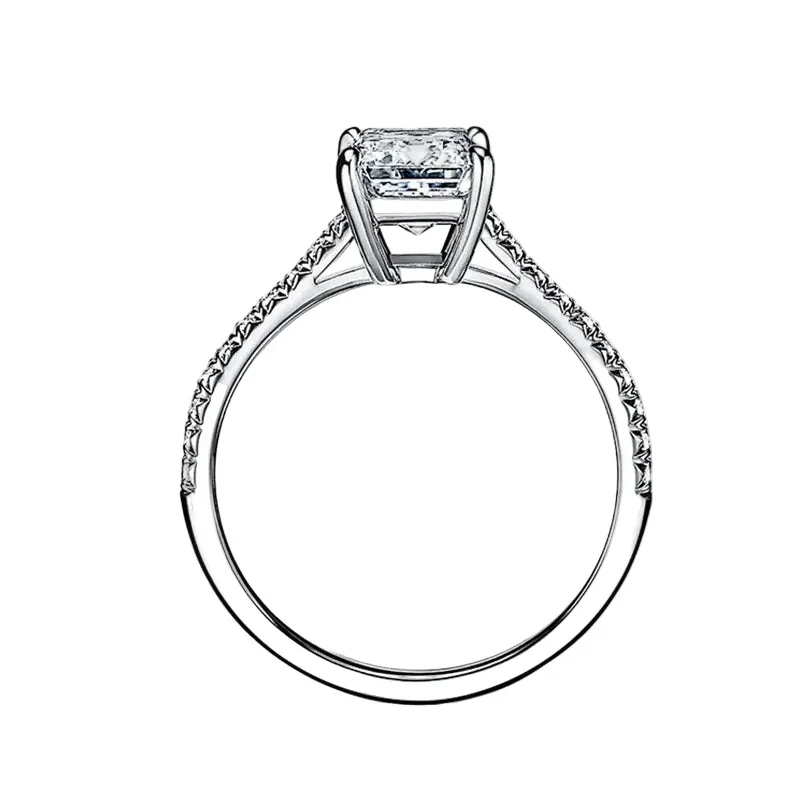 The Emerald Grace – Pavé Cathedral Solitaire - Image 8
