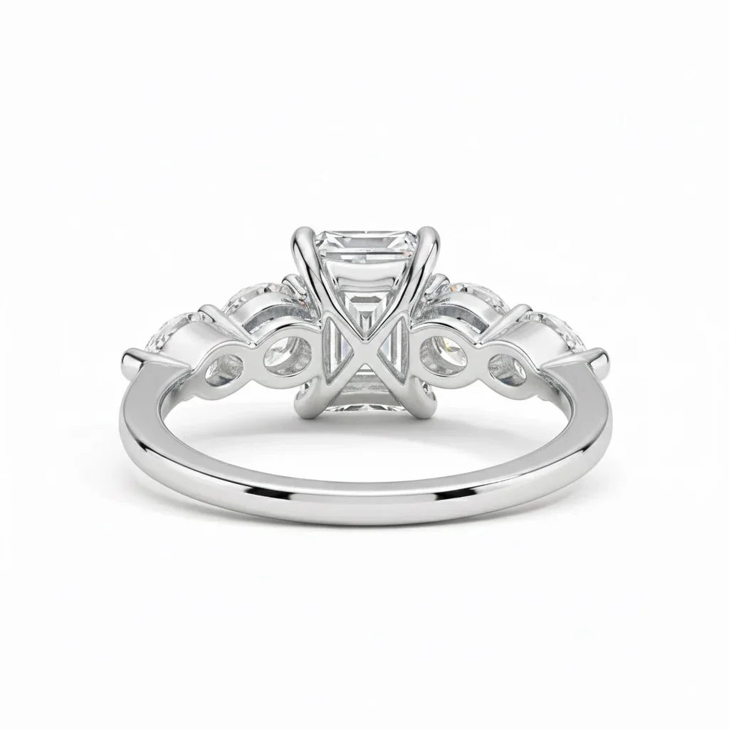 The Emerald Serenity Five-Stone – Multi-Shape Moissanite Ring - Image 8