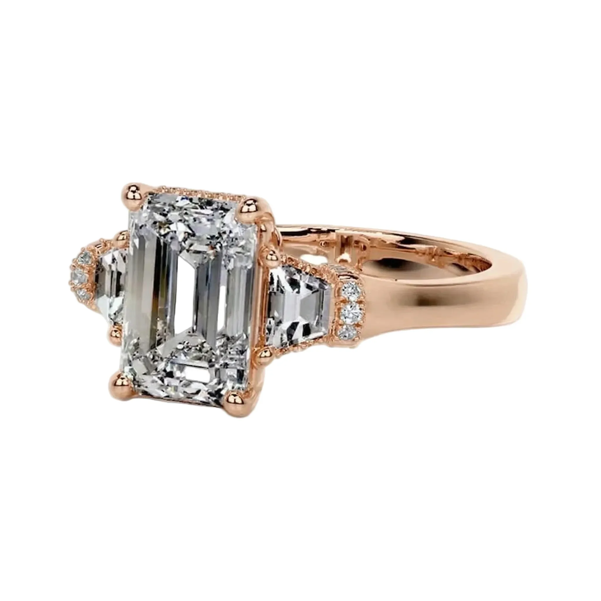 The Emerald Sovereign – Grand Cathedral Three-Stone Masterpiece - Image 6