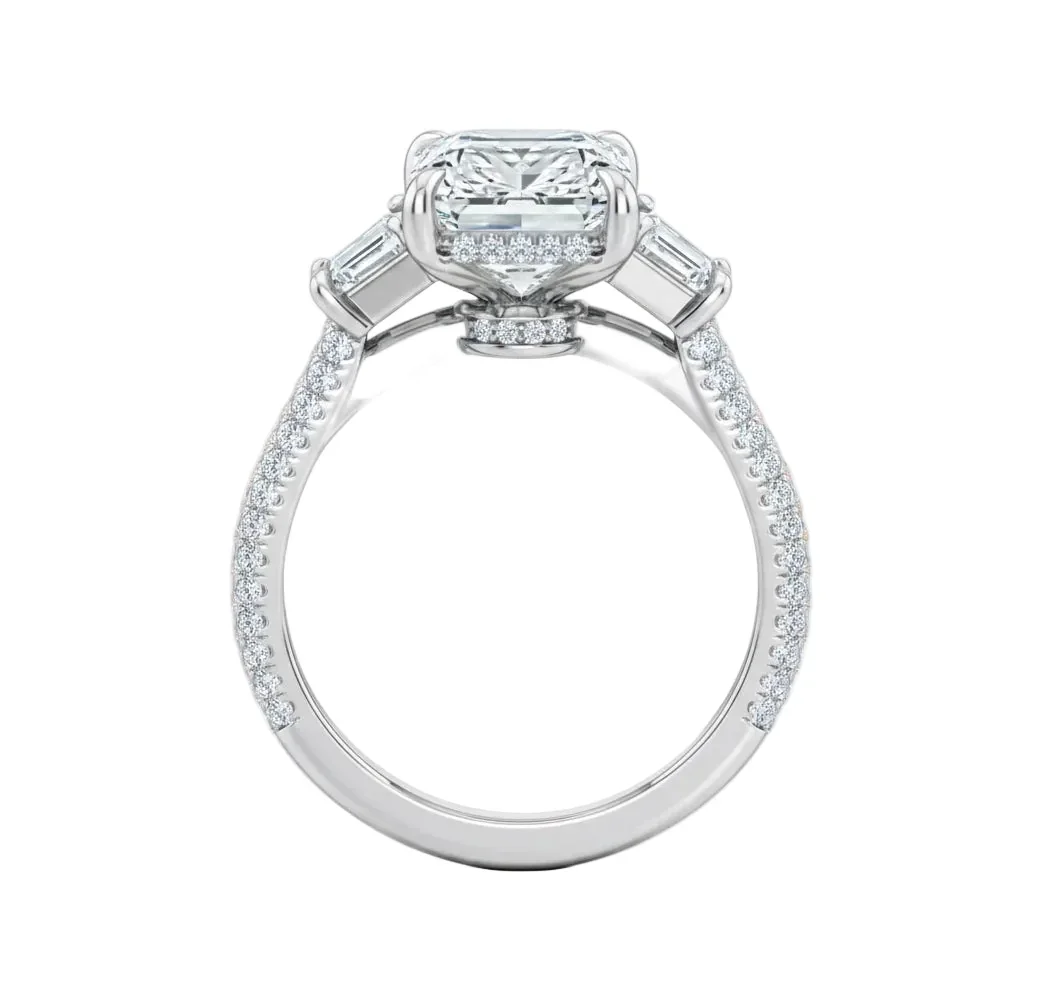 The Emerald Sovereign – Grand Emerald Trapezoid Pavé Ring - Image 6