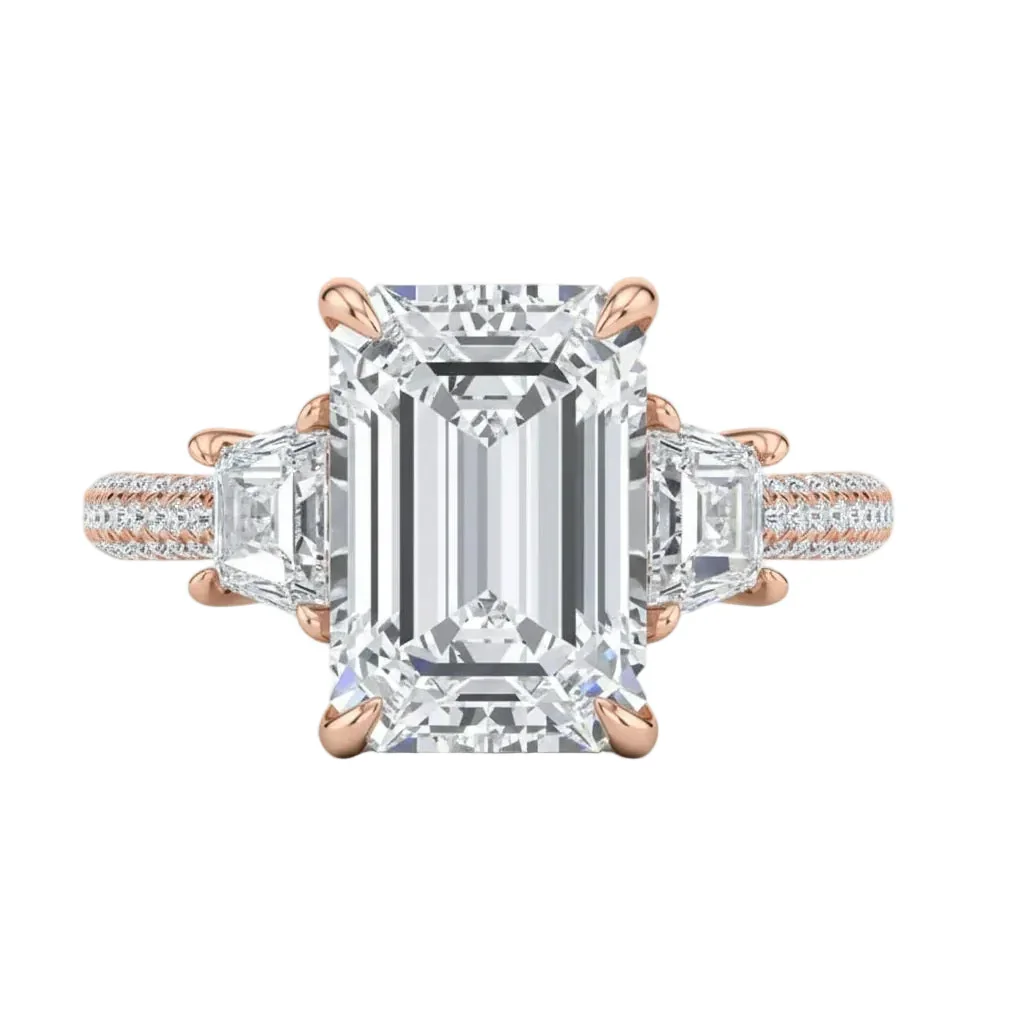 The Emerald Sovereign – Grand Emerald Trapezoid Pavé Ring - Image 7