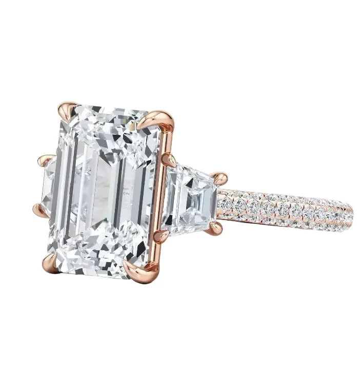 The Emerald Sovereign – Grand Emerald Trapezoid Pavé Ring - Image 8