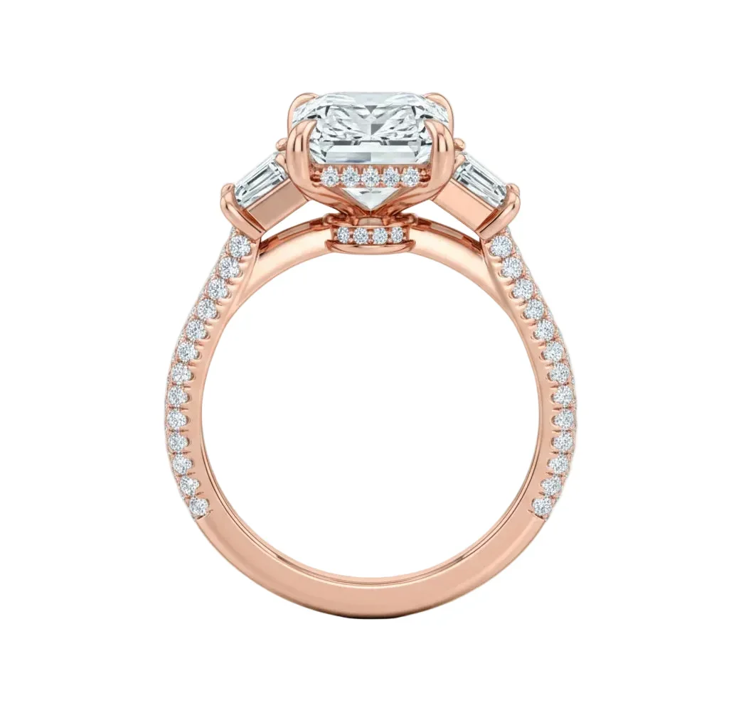 The Emerald Sovereign – Grand Emerald Trapezoid Pavé Ring - Image 9