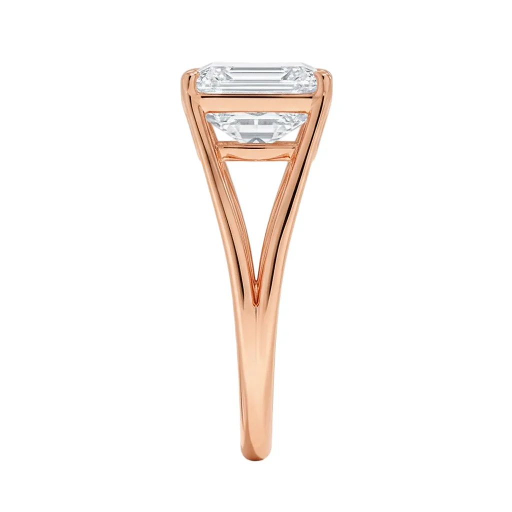 The Emerald V-Split – Architectural Step-Cut Solitaire - Image 6