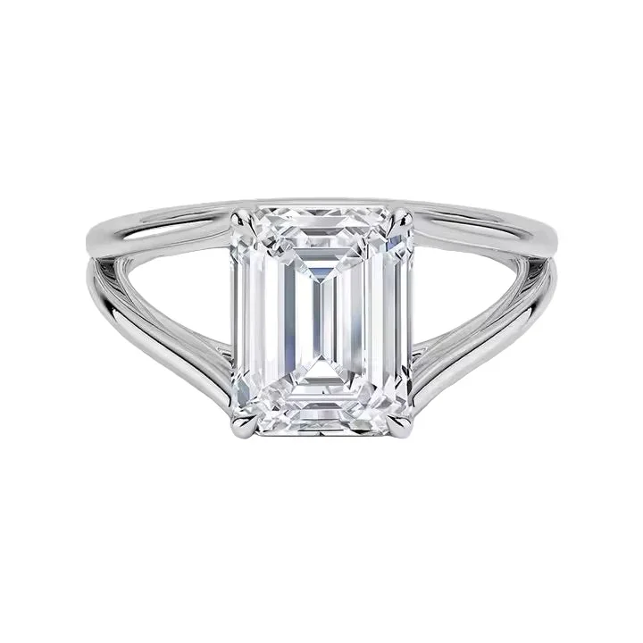 The Emerald V-Split – Architectural Step-Cut Solitaire - Image 7