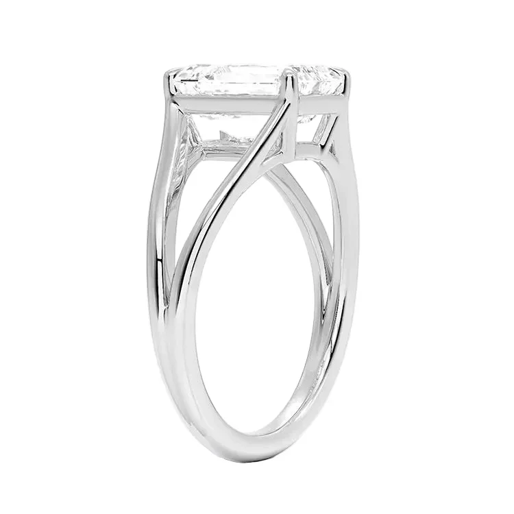 The Emerald V-Split – Architectural Step-Cut Solitaire - Image 8