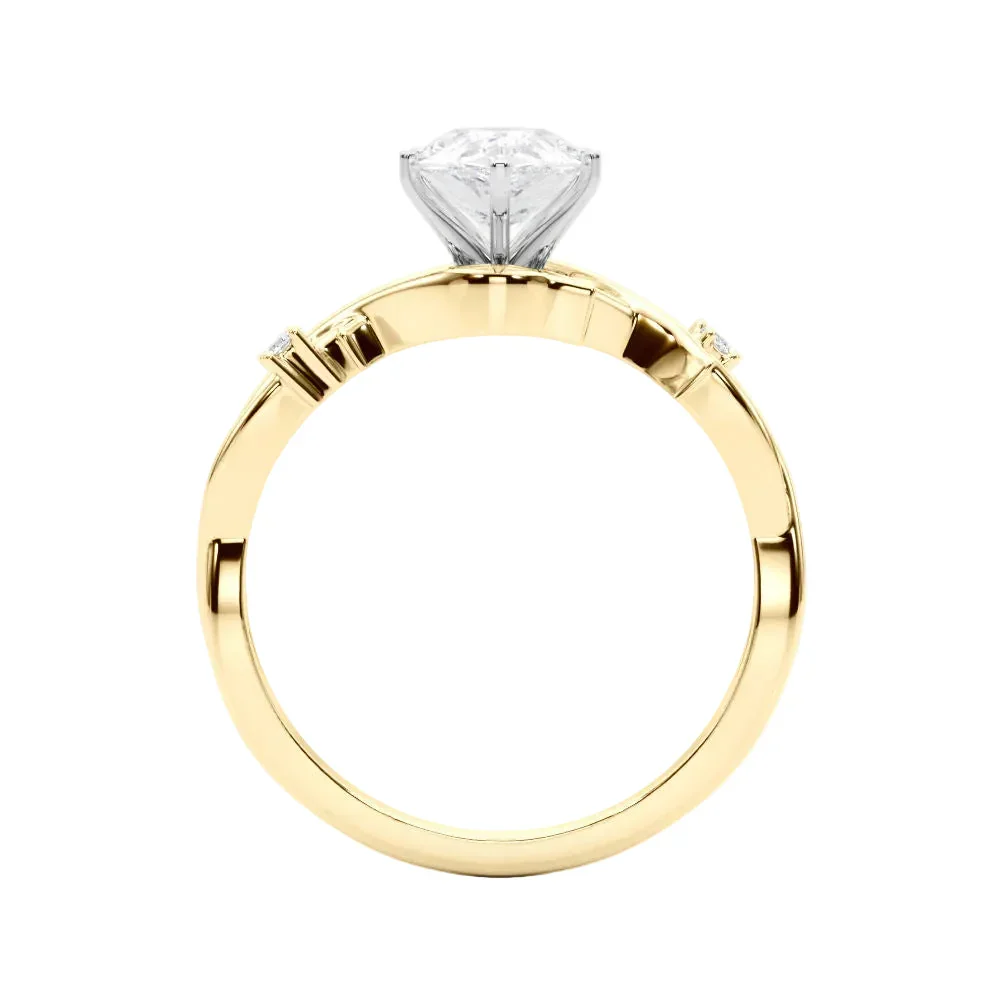 The Enchanted Vine – Pear Cut Nature Ring - Image 3
