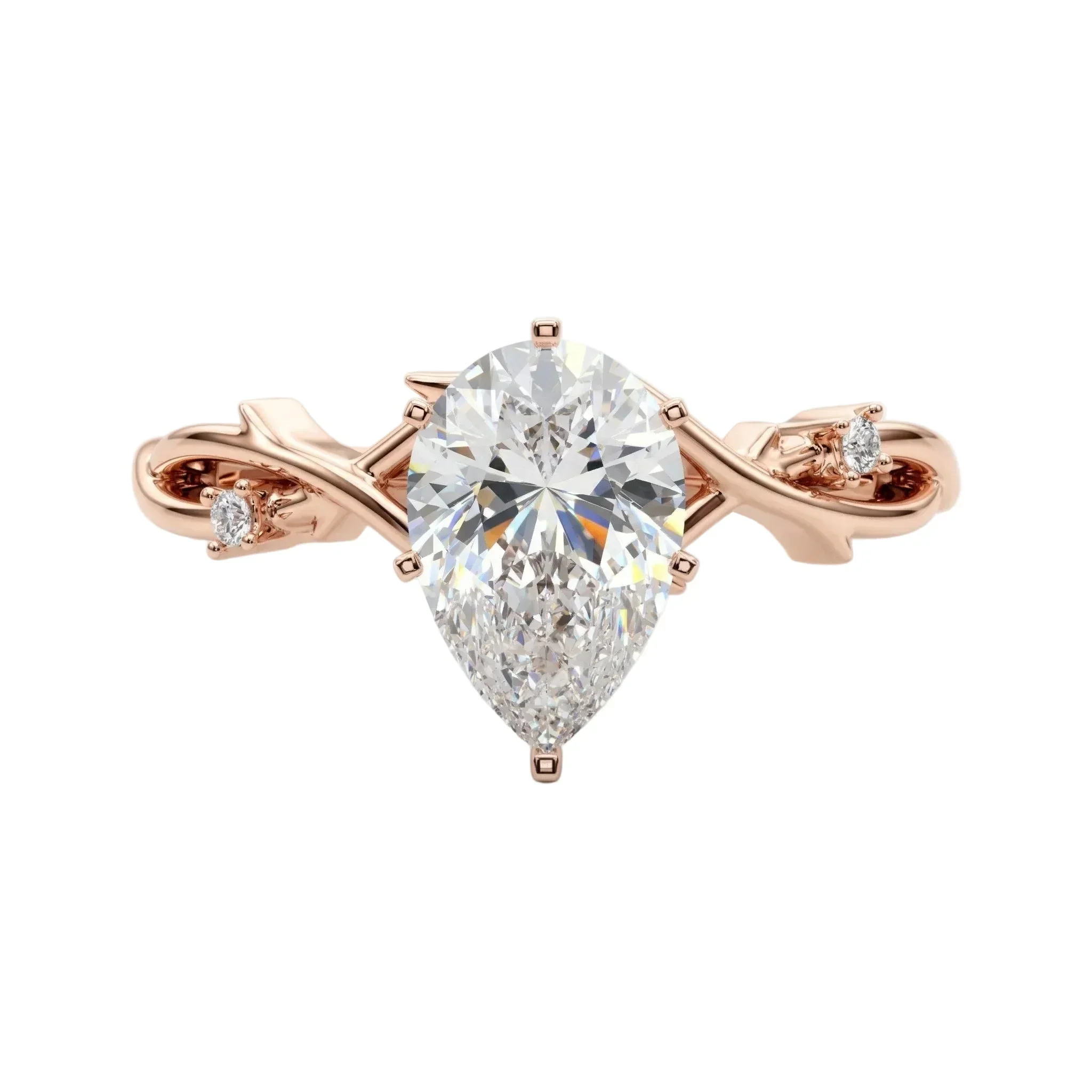 The Enchanted Vine – Pear Cut Nature Ring - Image 4