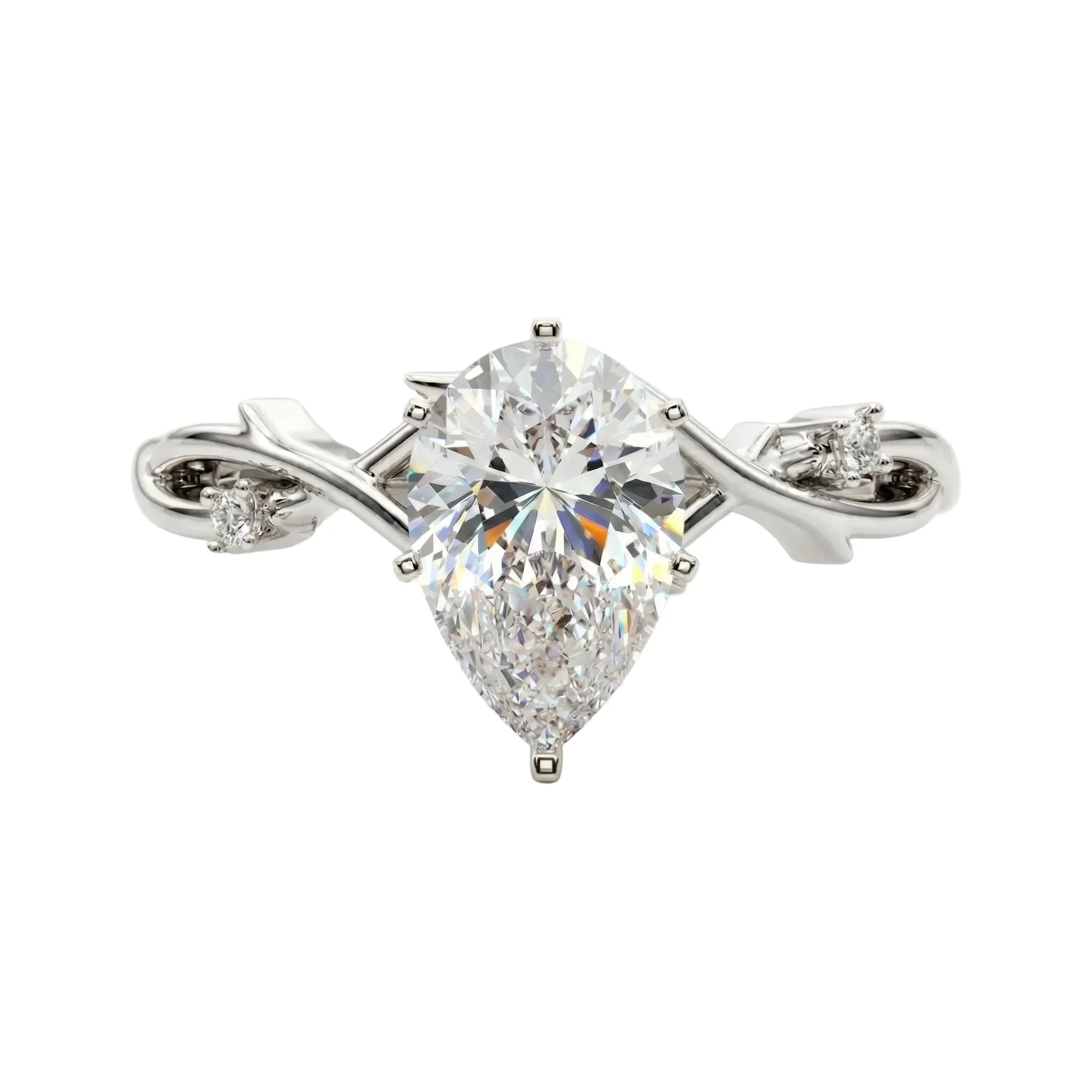 The Enchanted Vine – Pear Cut Nature Ring - Image 6